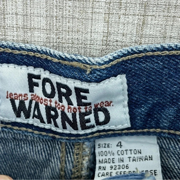 Fore Warned Vintage Cropped Baggy jeans Womens Size 4 - 0396 - Picture 5 of 9